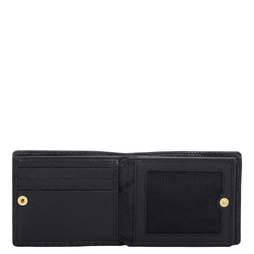 Black Bifold Leather Mens Wallet
