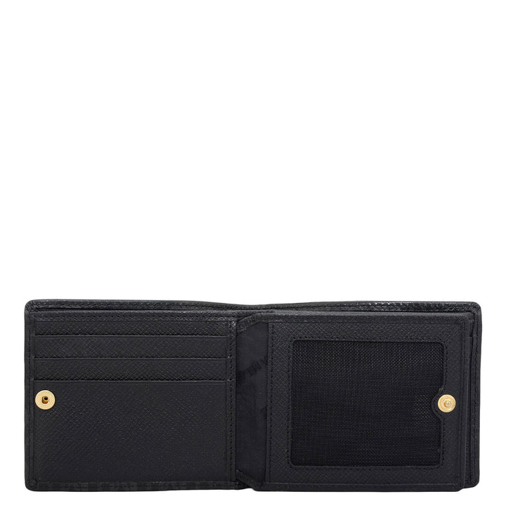 Black Bifold Leather Mens Wallet