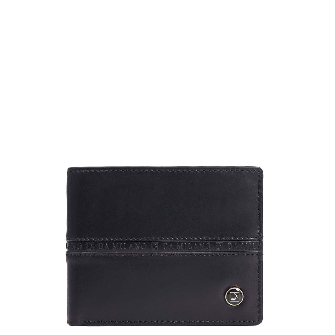 Black Bifold Leather Mens Wallet
