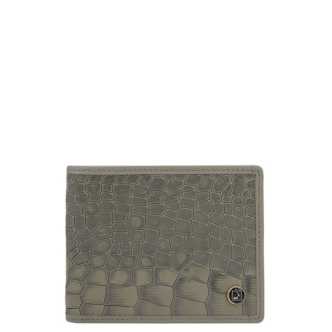 Stone Grey Bifold Leather Mens Wallet