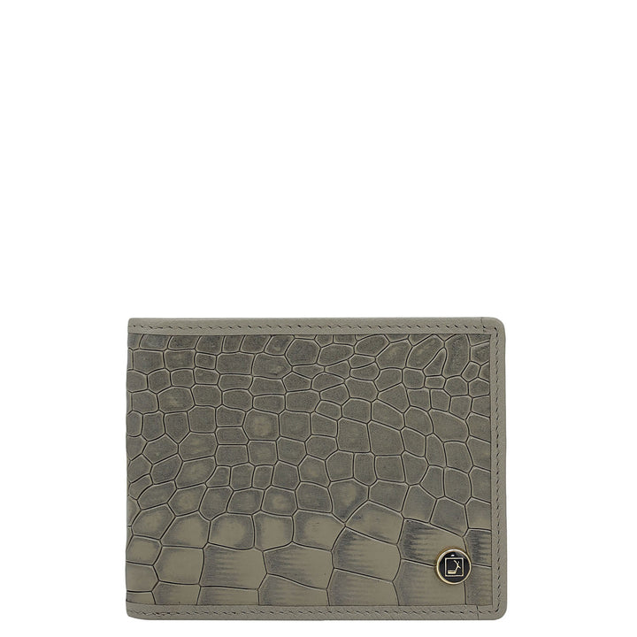 Stone Grey Bifold Leather Mens Wallet