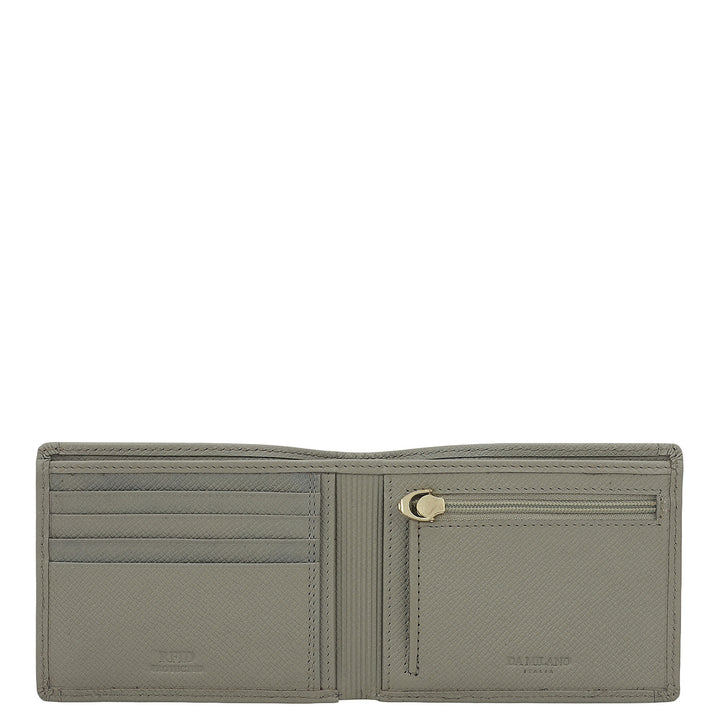 Stone Grey Bifold Leather Mens Wallet