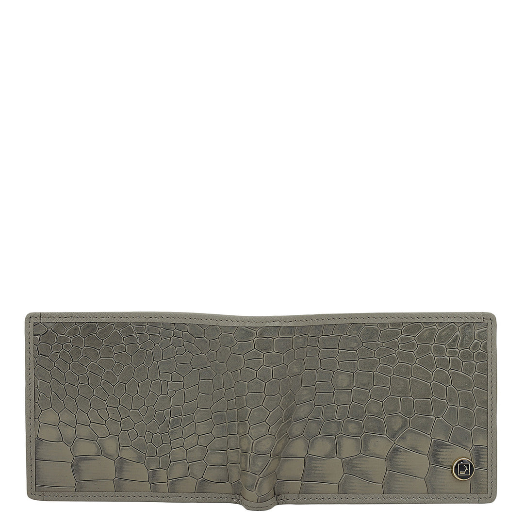 Stone Grey Bifold Leather Mens Wallet