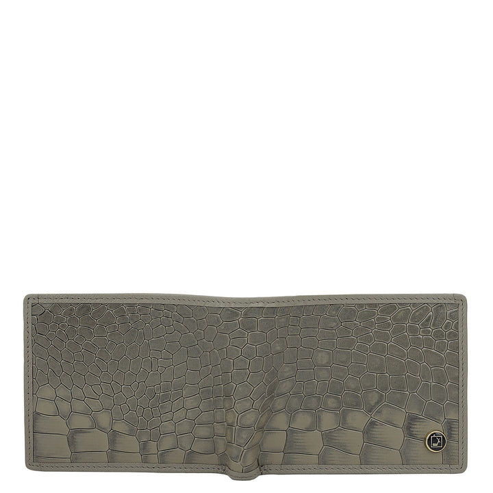 Stone Grey Bifold Leather Mens Wallet