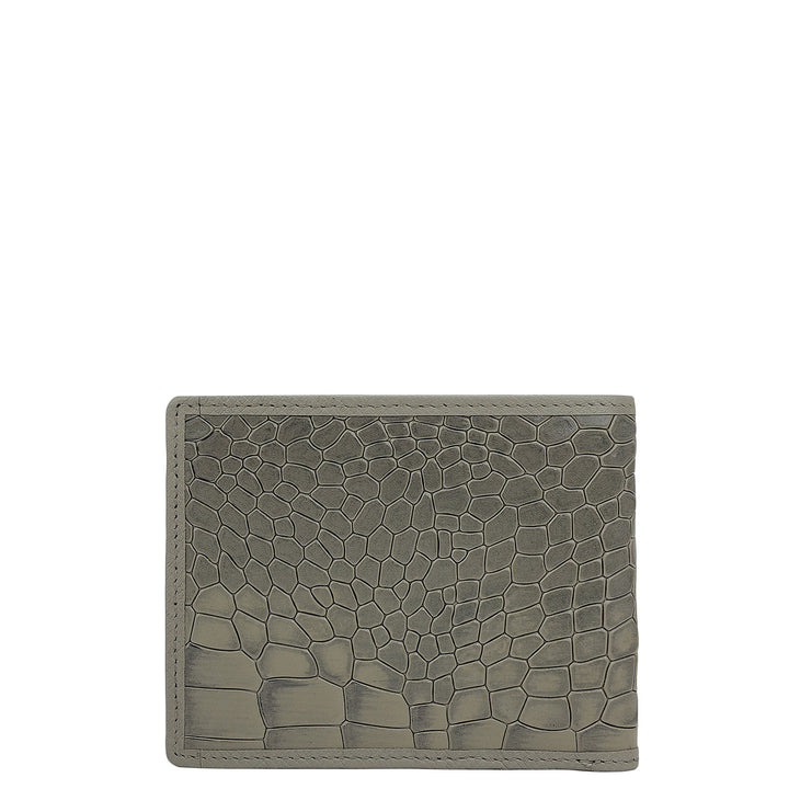 Stone Grey Bifold Leather Mens Wallet