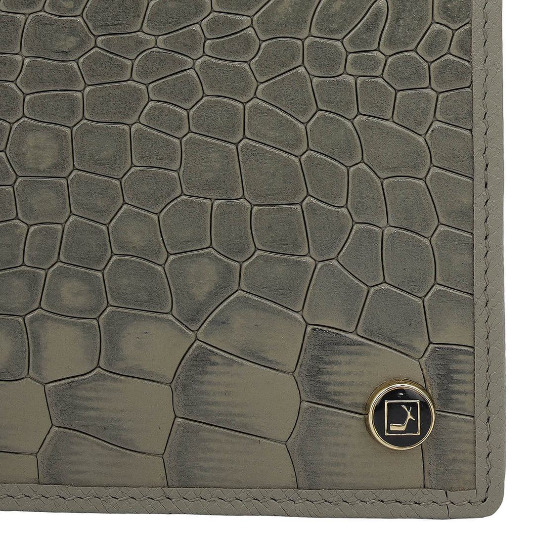 Stone Grey Bifold Leather Mens Wallet