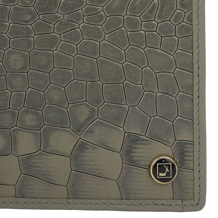 Stone Grey Bifold Leather Mens Wallet