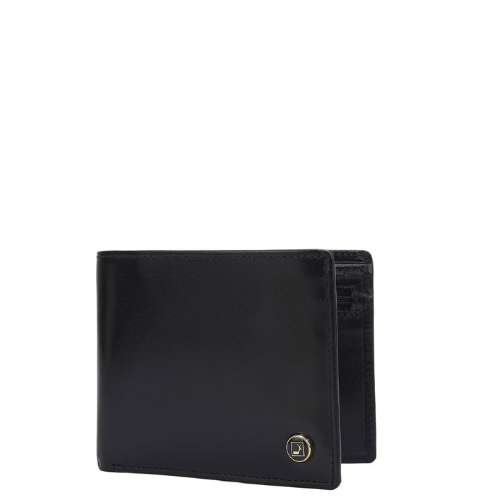 Black Bifold Leather Mens Wallet