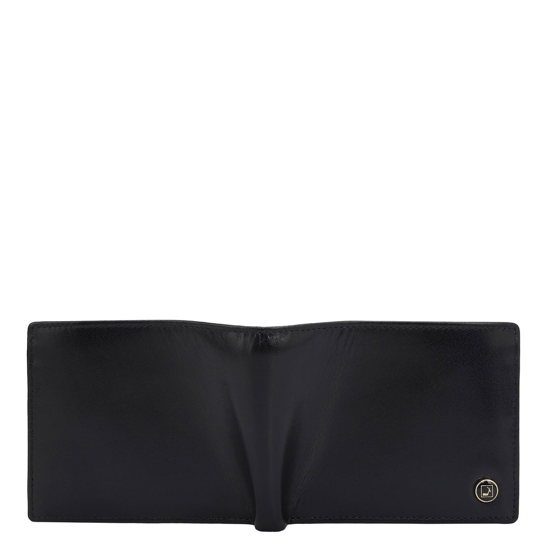 Black Bifold Leather Mens Wallet