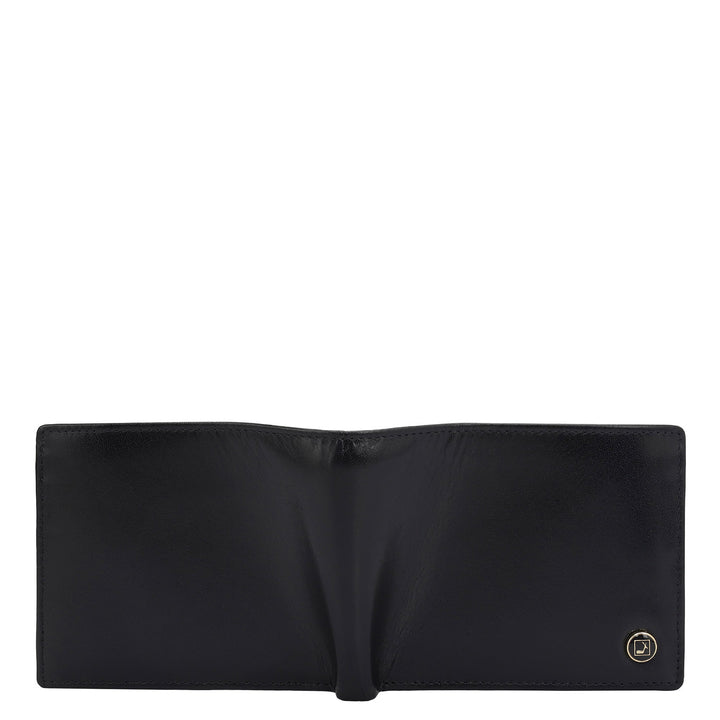 Black Bifold Leather Mens Wallet
