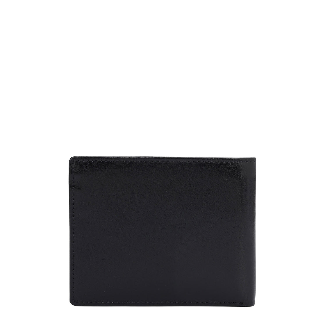 Black Bifold Leather Mens Wallet