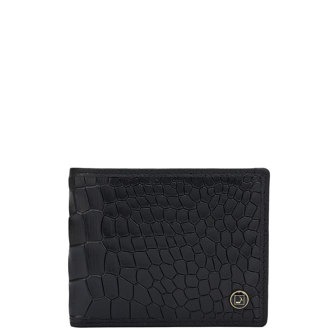 Black Bifold Leather Mens Wallet