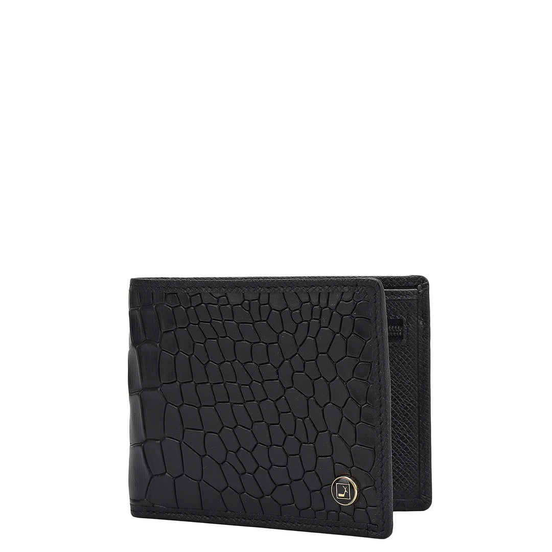 Black Bifold Leather Mens Wallet