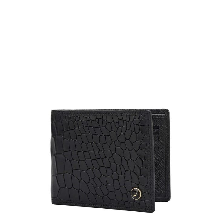 Black Bifold Leather Mens Wallet