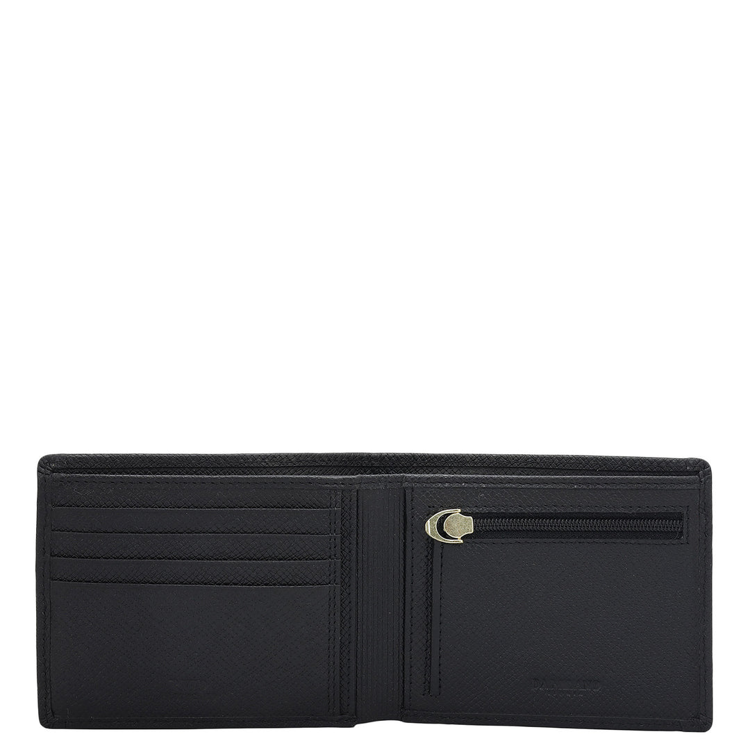 Black Bifold Leather Mens Wallet
