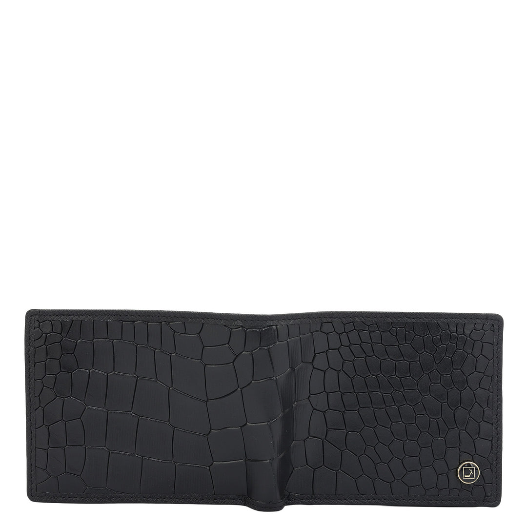 Black Bifold Leather Mens Wallet