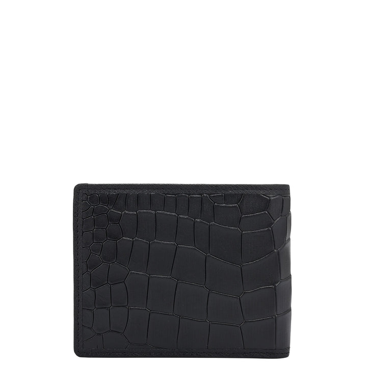 Black Bifold Leather Mens Wallet