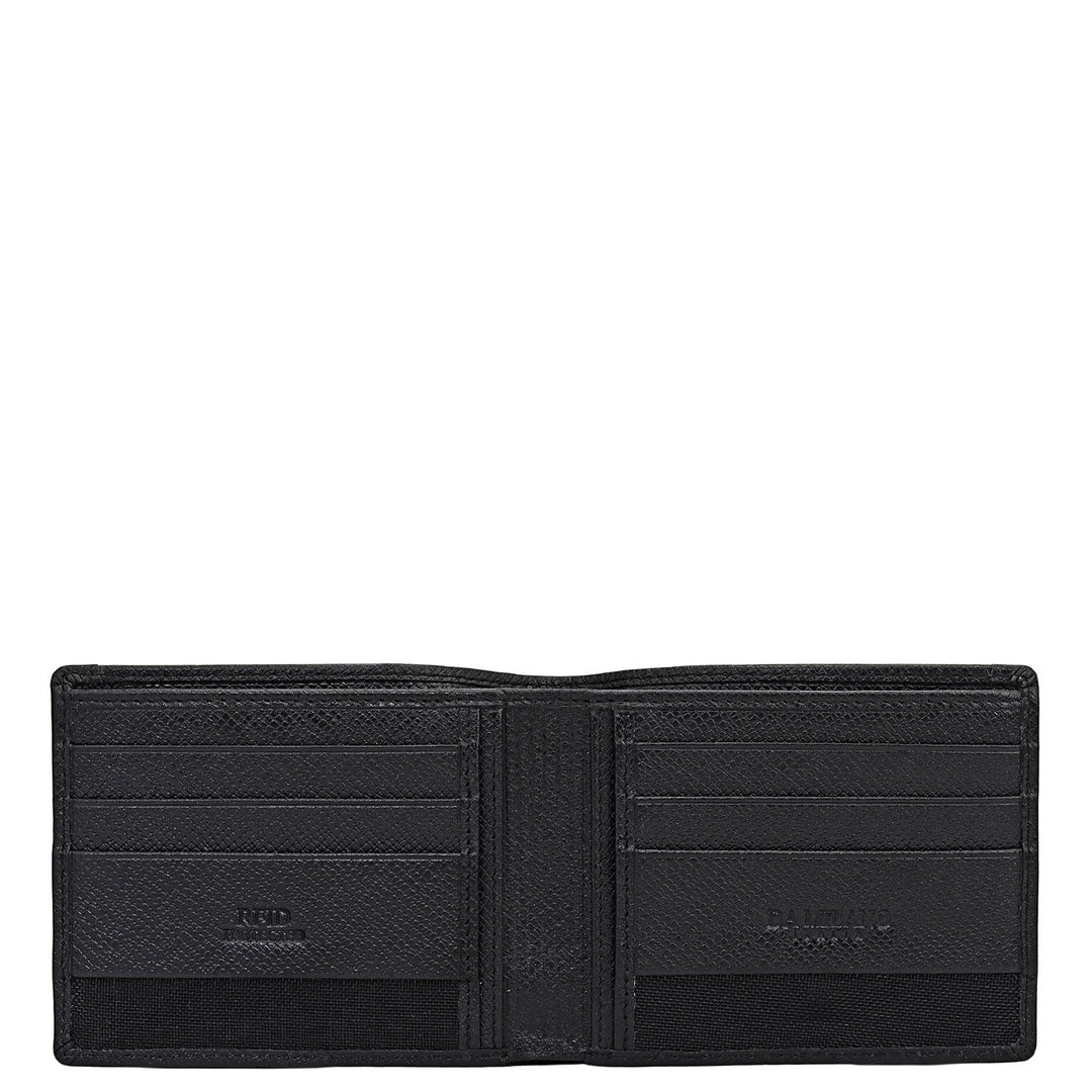 Black Bifold Leather Mens Wallet