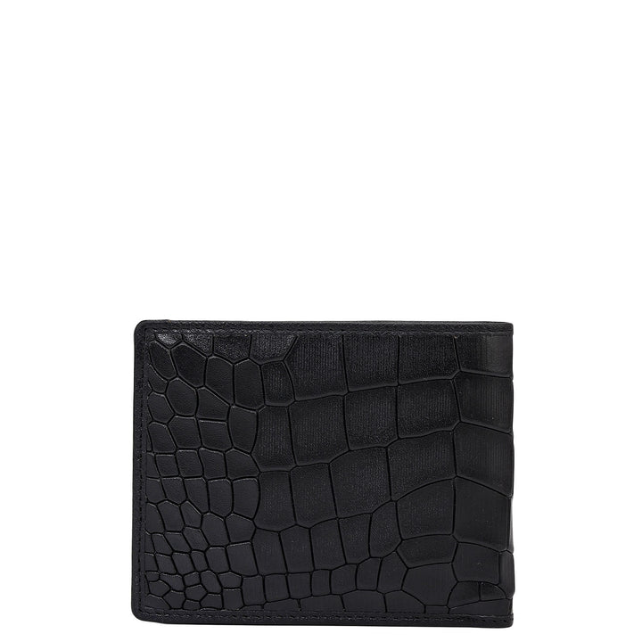 Black Bifold Leather Mens Wallet