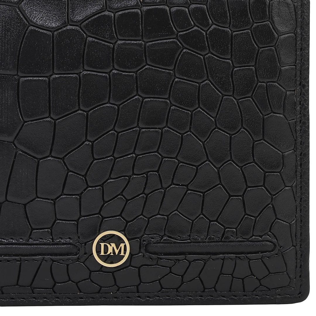 Black Bifold Leather Mens Wallet