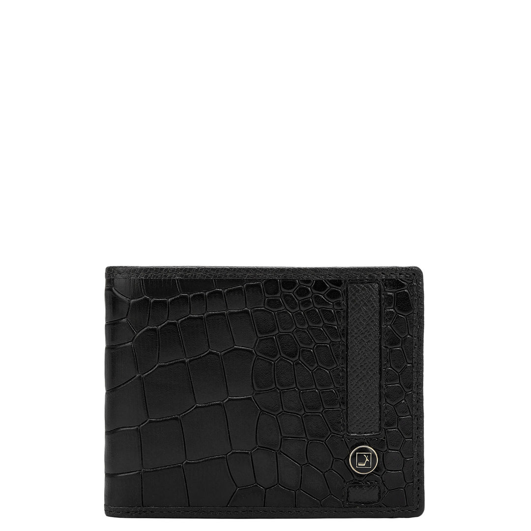 Black Bifold Leather Mens Wallet