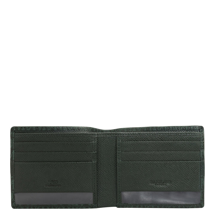 Petrol Green Bifold Leather Mens Wallet