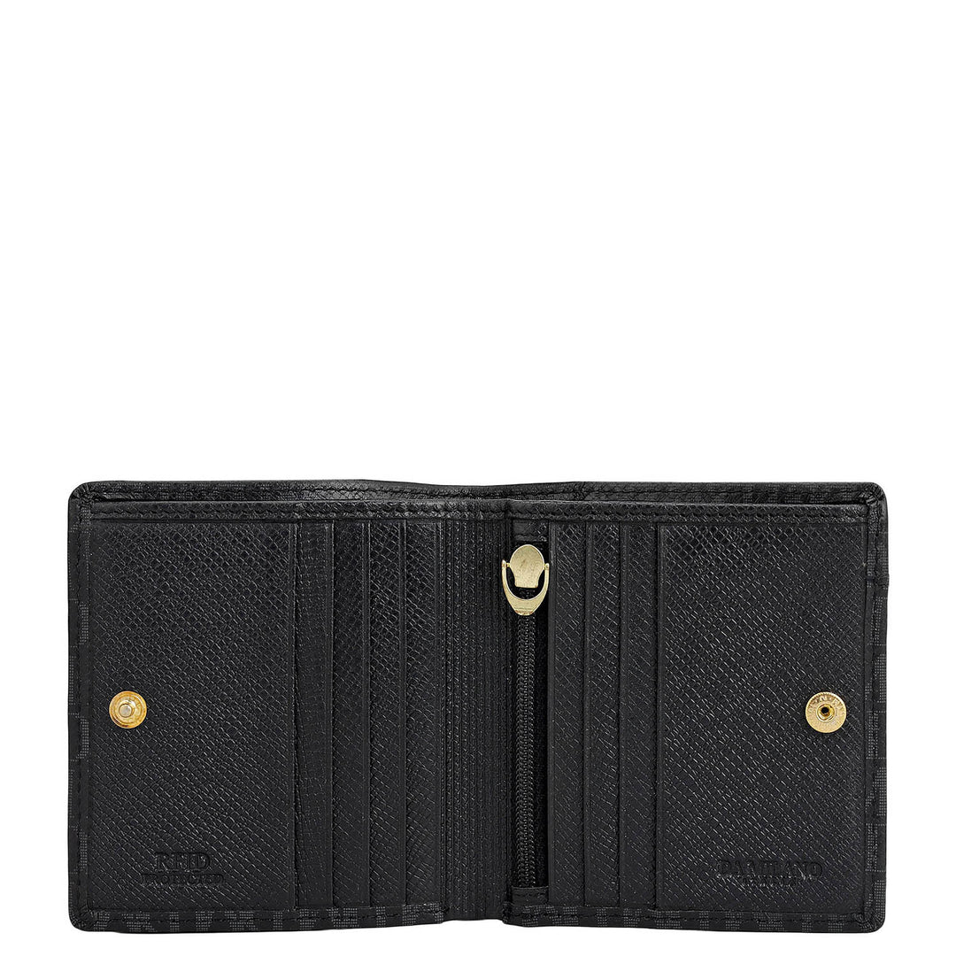 Black Bifold Leather Mens Wallet