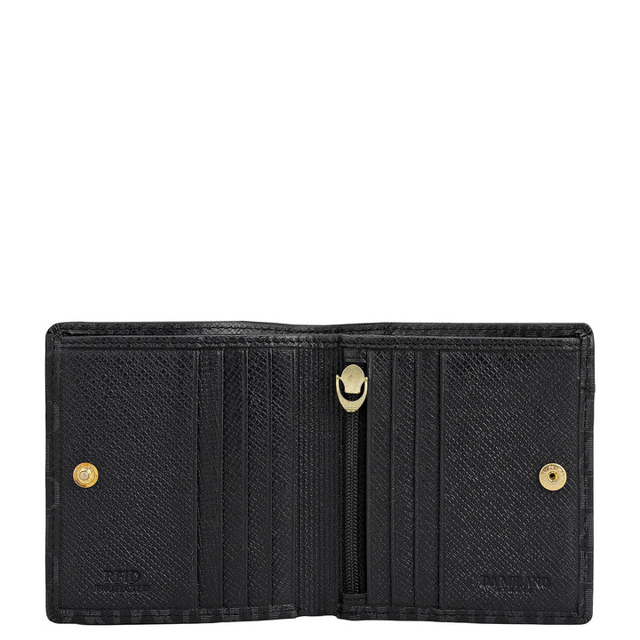 Black Bifold Leather Mens Wallet