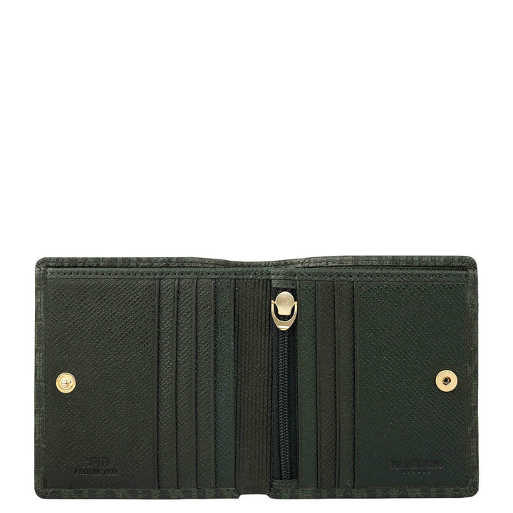 Petrol Green Bifold Leather Mens Wallet