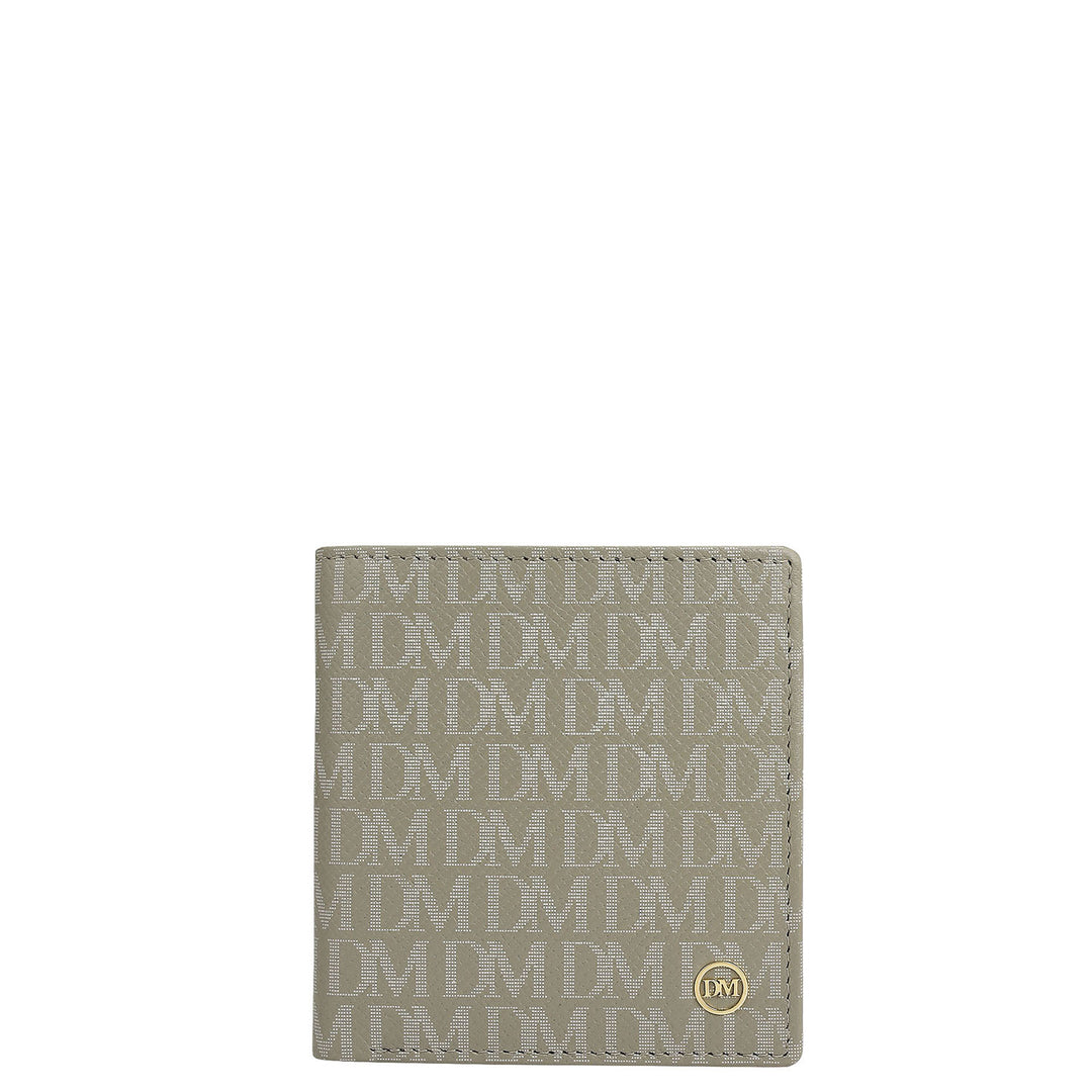 Stone Grey Bifold Leather Mens Wallet