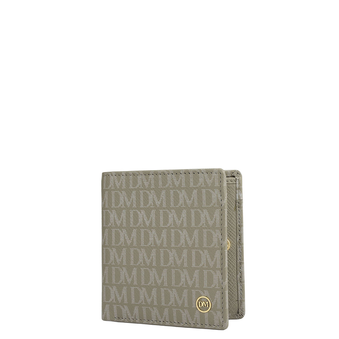 Stone Grey Bifold Leather Mens Wallet