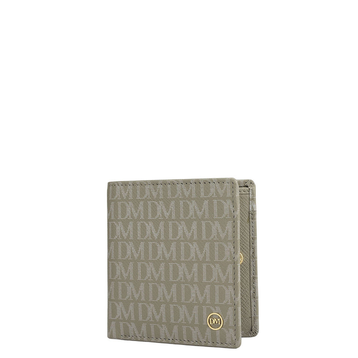 Stone Grey Bifold Leather Mens Wallet