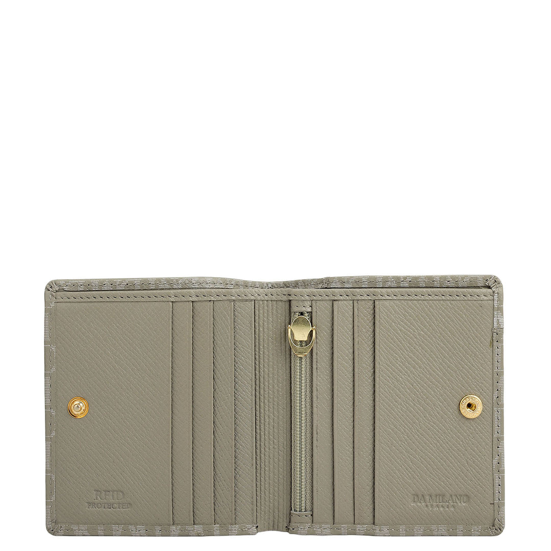 Stone Grey Bifold Leather Mens Wallet