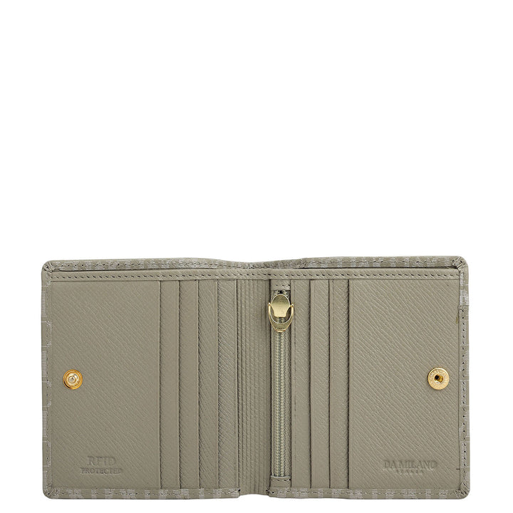 Stone Grey Bifold Leather Mens Wallet