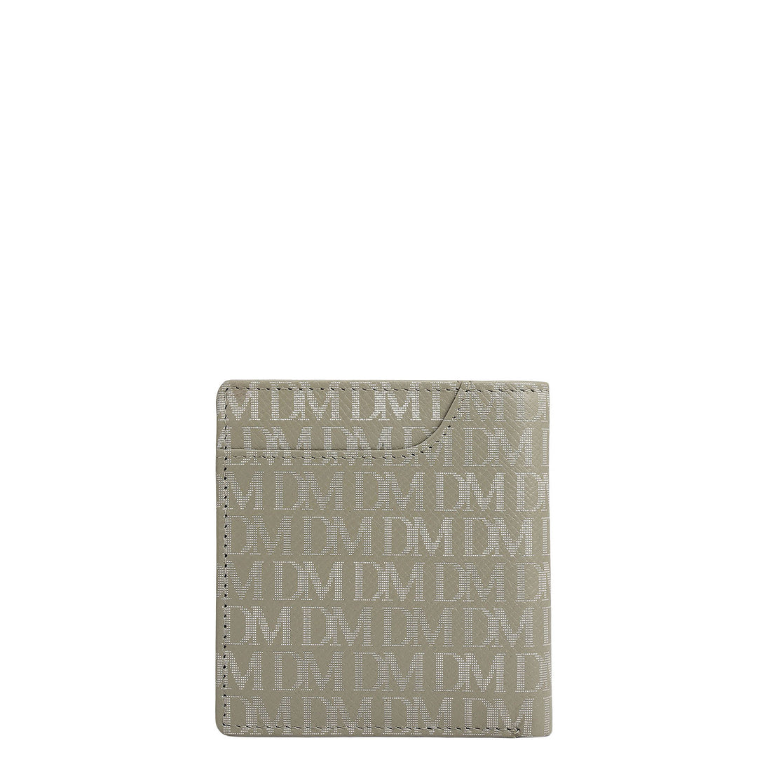 Stone Grey Bifold Leather Mens Wallet