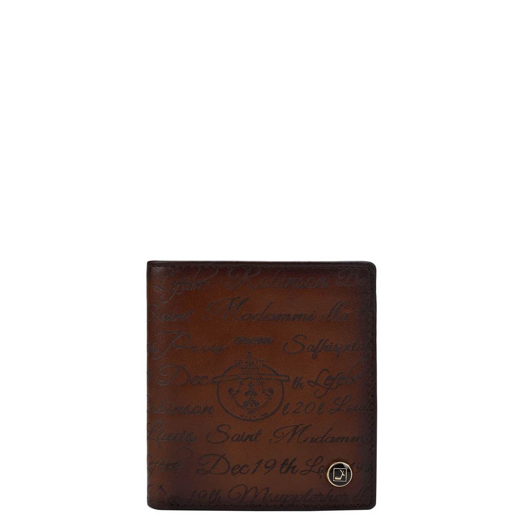 Cognac Bifold Leather Mens Wallet