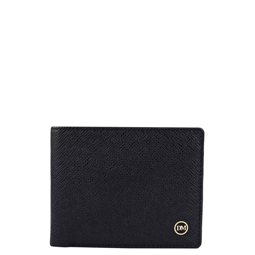 Black Bifold Leather Mens Wallet