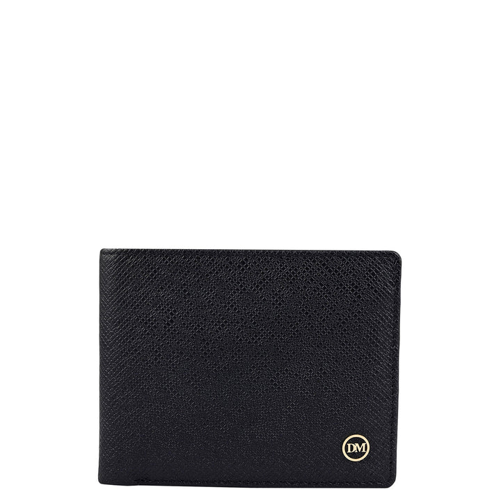 Black Bifold Leather Mens Wallet