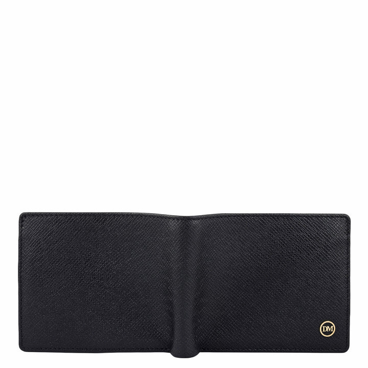Black Bifold Leather Mens Wallet