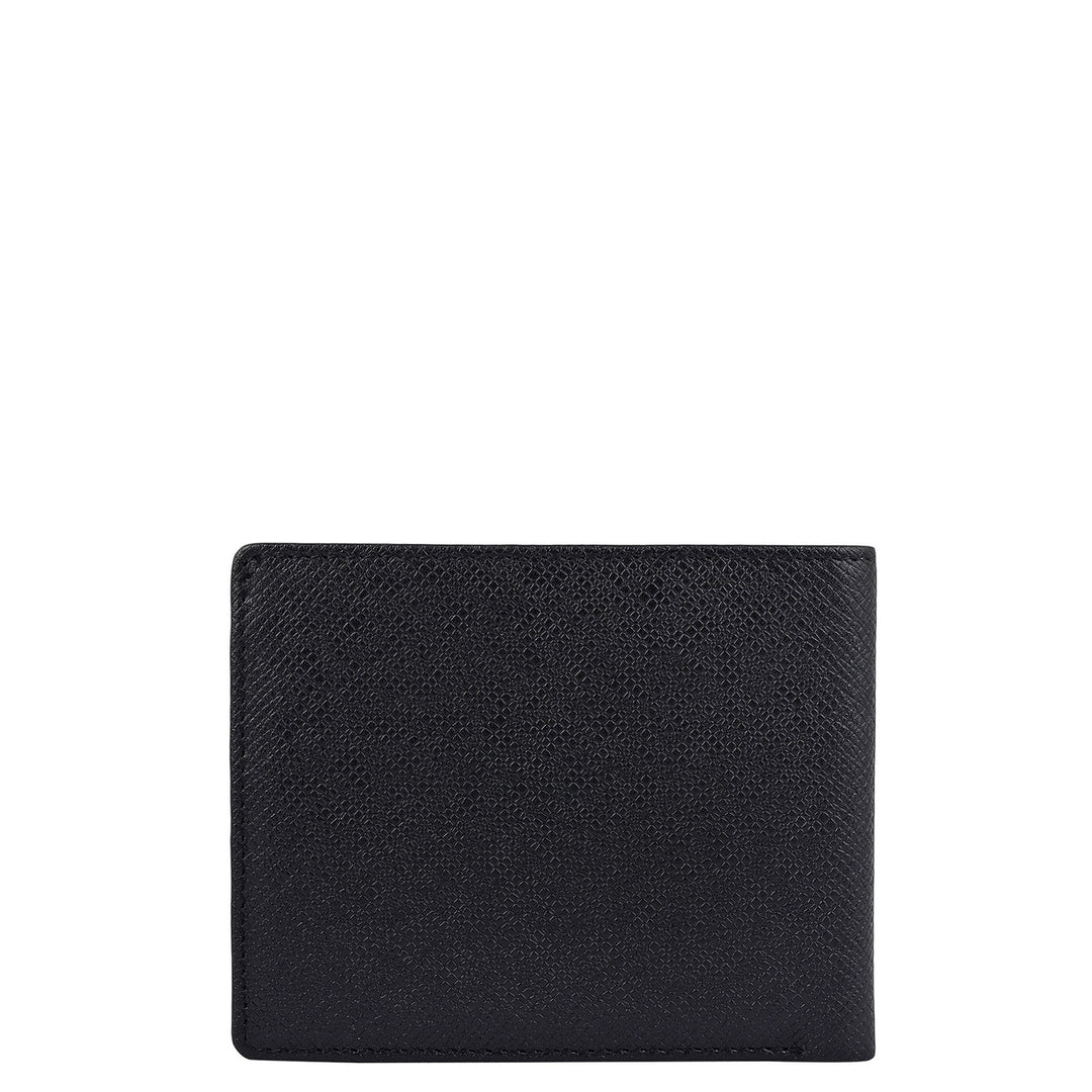 Black Bifold Leather Mens Wallet