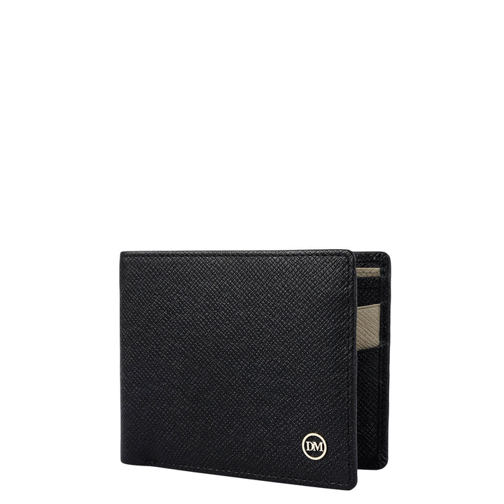 Black Bifold Leather Mens Wallet
