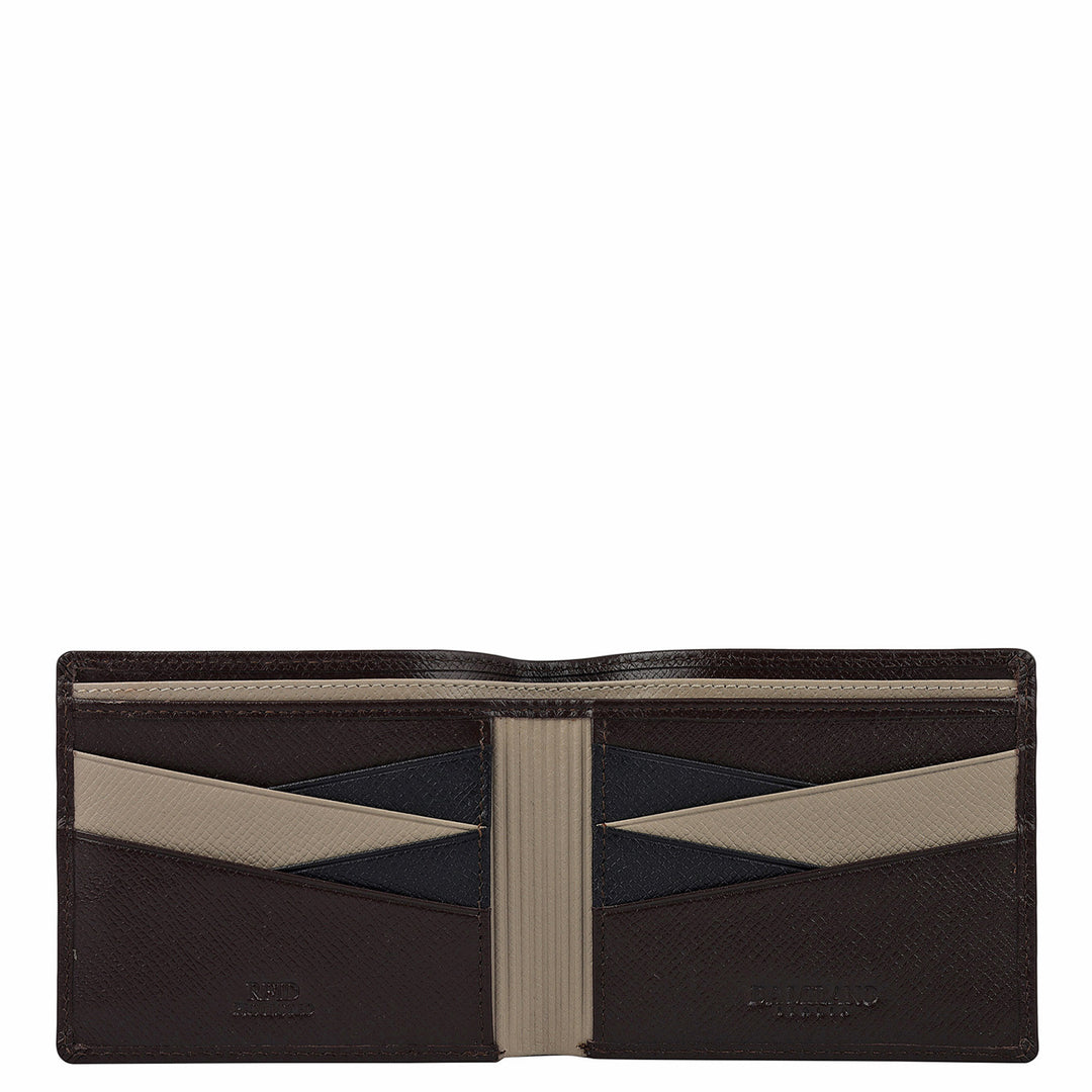 Chocolate Bifold Leather Mens Wallet