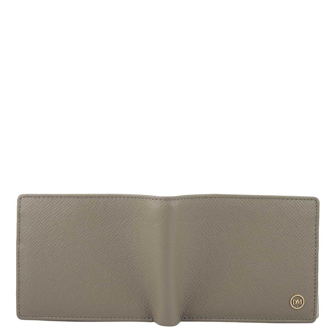 Stone Grey Bifold Leather Mens Wallet