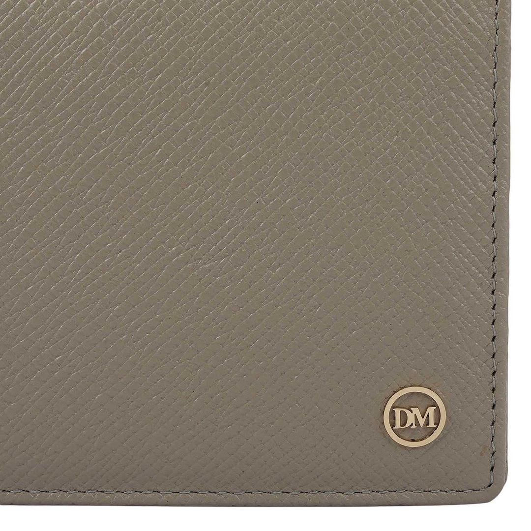 Stone Grey Bifold Leather Mens Wallet