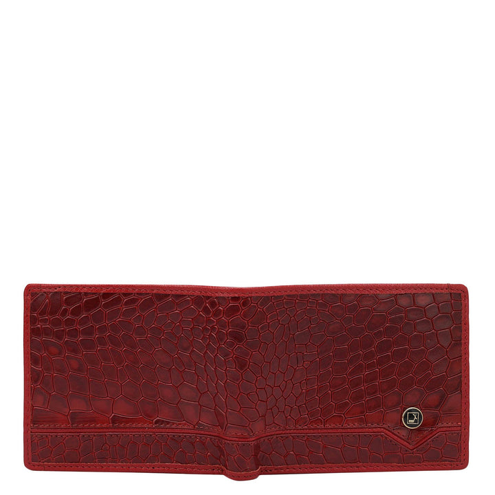 Red Bifold Leather Mens Wallet