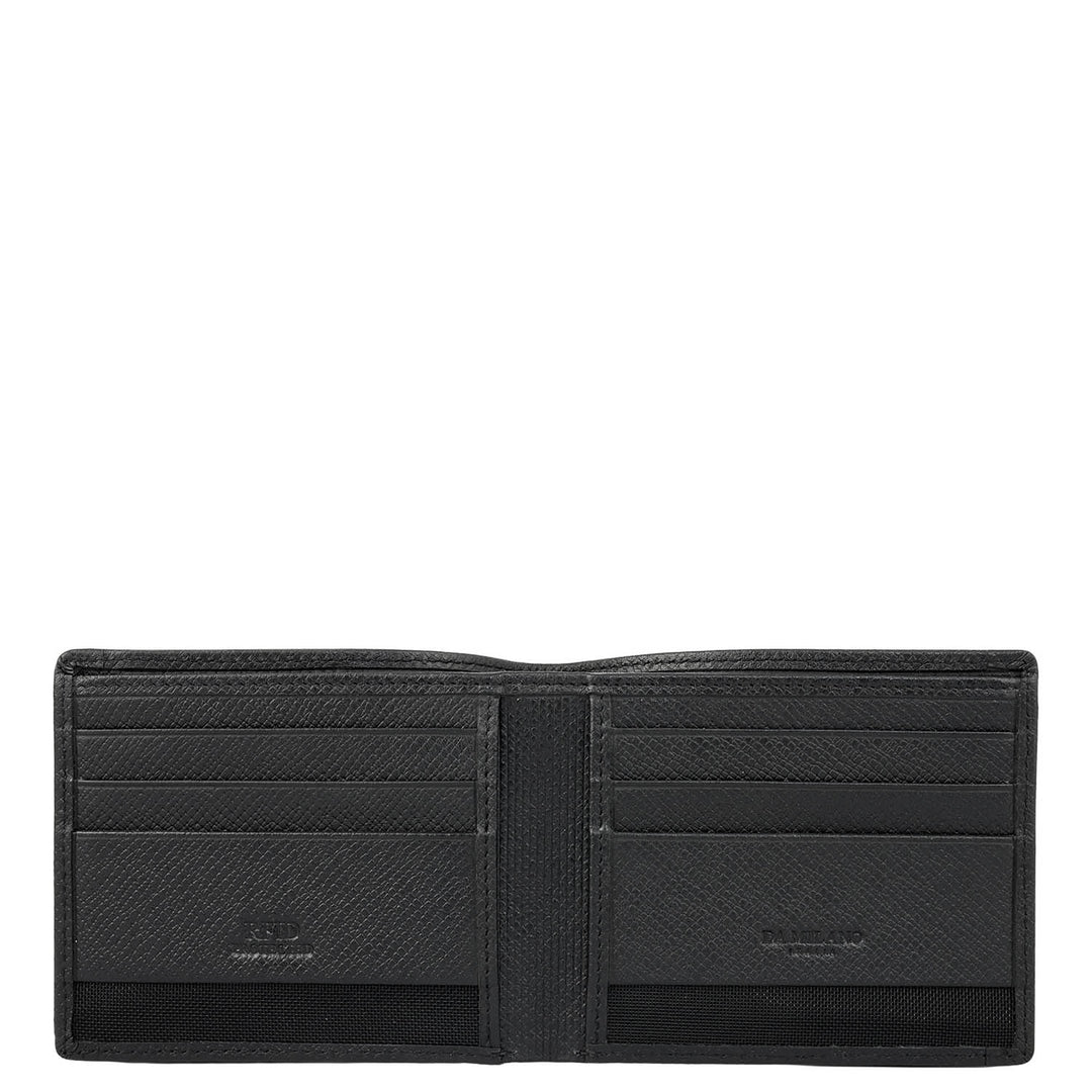 Black Bifold Leather Mens Wallet