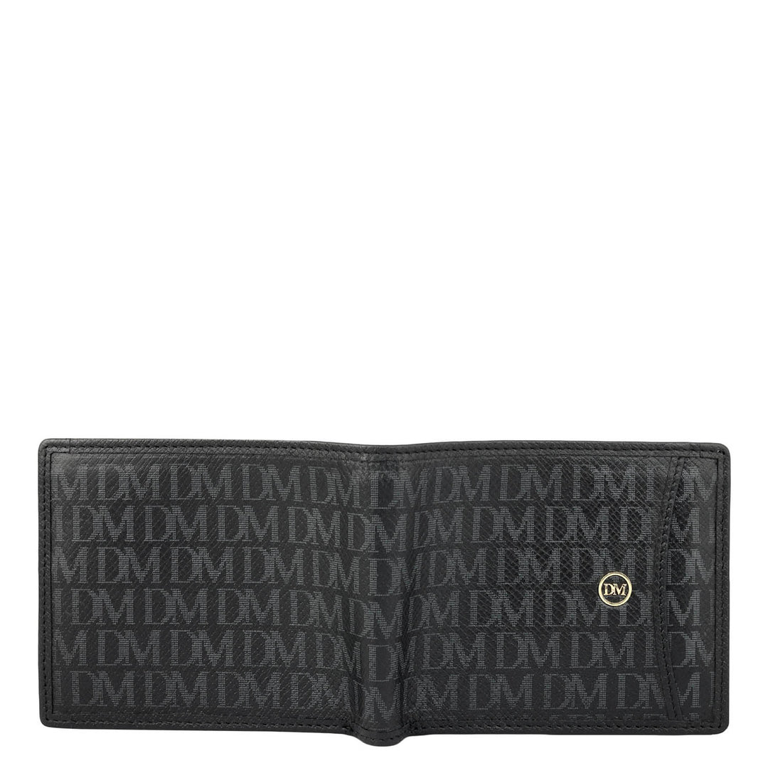 Black Bifold Leather Mens Wallet
