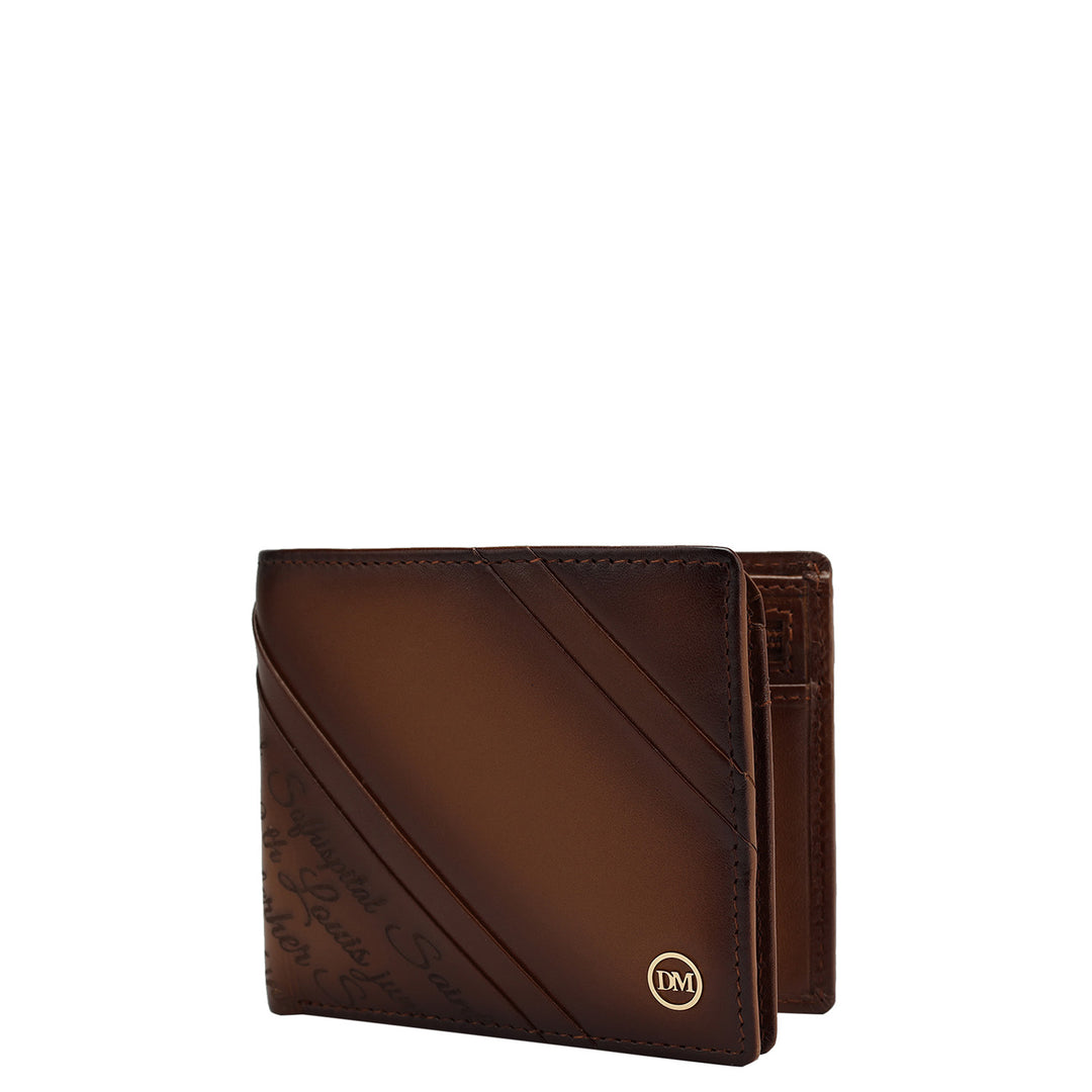 Cognac Bifold Leather Mens Wallet