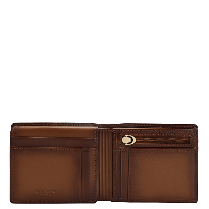 Cognac Bifold Leather Mens Wallet