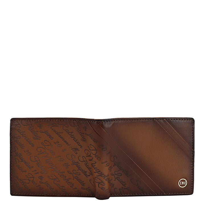 Cognac Bifold Leather Mens Wallet